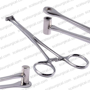 Pinza profesional de acero inoxidable para perforación de tragus con extremo tipo cubo, herramienta para perforaciones corporales - Product Image 6