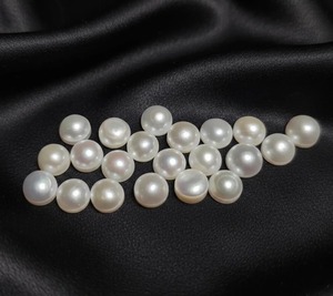 Perlas de Agua Dulce Naturales, Corte Brillante Redondo, de Rare Gems Factory, Cabujón Blanco de 3mm-12mm, con Certificación de Terceros - Product Image 4
