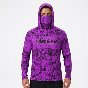 100% Polyester Comfortable Breathable Fishing Hoodies Casual Long Sleeve with Sublimated Design Waterproof Feature - Product Image 1