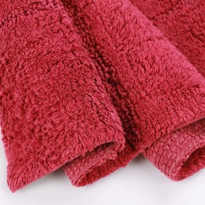 100% Handwoven Cotton Jacquard Shaggy Bathroom Mat Non-Slip Antimicrobial Luxury Cut Pile <b>PET</b> Friendly Reversible Home Hotel - Product Image 4