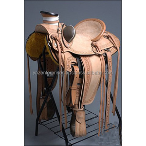 Sillín de cuero genuino Y & Z Western Wade-Sillín de caballo ecuestre duradero con herrajes de acero inoxidable - Product Image 2