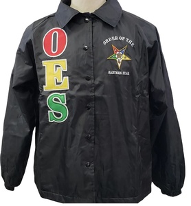 Chaqueta Bomber de Invierno con Bordado de la Orden de la Estrella de Oriente, Bordado OES Personalizado con Línea Cruzada, Regalia Masónica, Impermeable y Transpirable - Product Image 1
