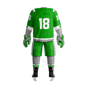 100% Polyester Breathable Quick Dry Ice Hockey Uniform Private Label Polyester Made Ice Hockey Uniform - Product Image 5
