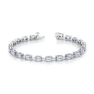 Pulsera de Diamantes Cultivados en Laboratorio con Corte Esmeralda para Mujer, Oro de 14K, VVS, Color E, Certificada, Joyería Fina de Lujo, Elegante Pulsera de Diseñador - Product Image 4