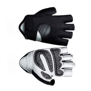 Gants de cyclisme en cuir Ammara à demi-doigts avec protection UV, sangle de poignet réglable, fermeture auto-agrippante, unisexe, utilisables en toutes saisons - Product Image 4