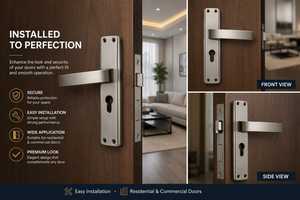 Premium Zinc Alloy Mortise Door <b>Lock</b> Set | Modern Lever Interior Door Handle Cylinder Keys Rust Resistant Ambidextrous KELLTON - Product Image 6