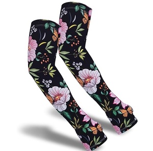 Mangas de Ciclismo Transpirables Personalizables con Estampado Floral, Protección para Codo y Muñeca, Ideales para Deportes y Fitness - Product Image 4