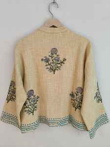 Blouson bomber réversible respirant et écologique imprimé au bloc, en tissu TNT, à manches courtes, pour l'hiver - Vêtement d'extérieur pour femme - Product Image 5