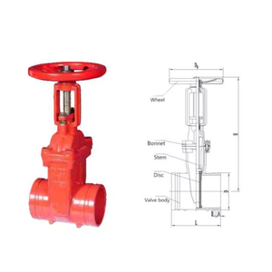 Vanne à opercule en fonte à bride OS&Y de 4/6/12 pouces, 300 psi, pour la lutte contre les incendies, fabriquée en usine - Product Image 4