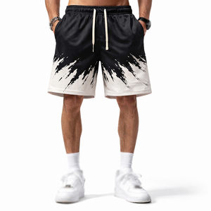 Mens Gradient Print <b>Athletic</b> Shorts Breathable Gym Running Casual Summer Sports Shorts with Drawstring Pockets - Product Image 1