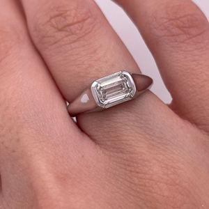 Anillo de diamante cultivado en laboratorio de 1 quilate, certificado IGI, corte redondo, anillo de compromiso, oro de 14k, regalo para ella - Product Image 5