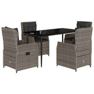 Ensemble de salle à manger de jardin gris foncé - Product Image 2