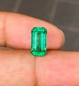 Piedra Preciosa de Esmeralda Natural, Corte Octogonal, Verde, Rara, Suelta, para Joyería, Origen India - Product Image 2