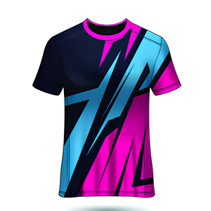 T-shirt de sublimation SoccerMax Pro, logo personnalisé, polyester à séchage rapide, évacuation de l'humidité, col rond, manches courtes, unisexe, dégradé - Product Image 2