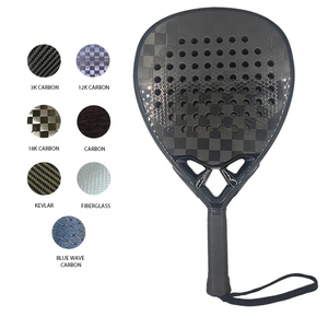 Raqueta de Pádel Profesional Personalizada de Fibra de Carbono 18k con Forma de Lágrima, Núcleo de Espuma EVA de 22mm de Grosor, Ligera y Ecológica - Product Image 2