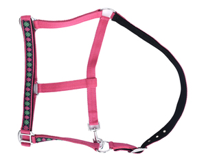 Harnais de cheval en nylon et PP rembourré coloré, réglable, doux, durable, équestre, avec motif, taille et couleur personnalisables - Product Image 4