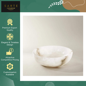 Meilleure Qualité Décoration Maison Luxe Centre de Table Artisanat Moderne Alabaste Pierre Onyx Bol de Service Mobile Multi-pièces en Promotion - Product Image 4