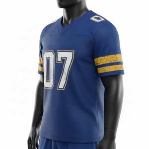 Maillot de football américain personnalisé à sublimation, design original du fournisseur, manches courtes, respirant, prix abordable, durable, polyester pour adulte - Product Image 2