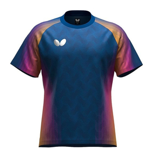 T-shirt unisexe Butterfly 47240 Genora pour le tennis de table, léger, respirant, élégant, vêtements de sport en nylon/coton, fabriqué au Japon - Product Image 6