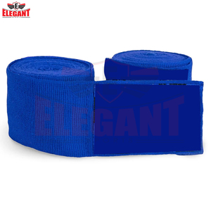 Vendas de Boxeo Azules de Alta Resistencia y Buena Calidad 2026, Vendajes Elásticos de Algodón para Muay Thai con Soporte para Muñeca y Cierre de Gancho y Bucle - Product Image 2