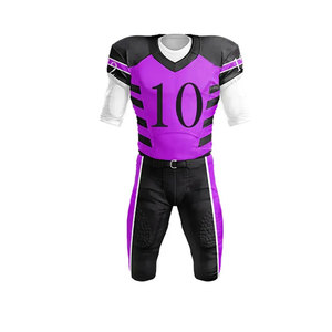 American Football Jersey Men's Short Sleeve V-Neck Heat-Transfer Printed Gradient Color Moisture Wicking <b>Polyester</b>/Cotton - Product Image 5