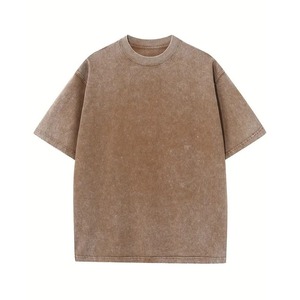 Ensemble T-shirt et short délavé OEM avec logo personnalisé – Tenue décontractée et sportive pour homme - Product Image 2