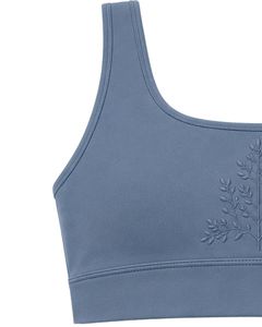 Manufacturer Customized Steel Blue Womens Yoga Set <b>Flare</b> <b>Leggings</b> And Sports Bra Seamless Fitness Gym Wear Activewear Outfit Set - Product Image 3