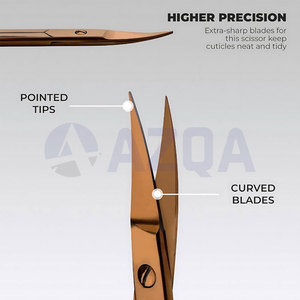 Ciseaux de beauté multi-usages en acier inoxydable extra-affûtés pour la coupe des cuticules, la taille des sourcils et les soins de toilettage - Product Image 2