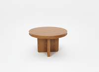 Ensemble de table basse ronde moderne en frêne massif avec 4 chaises - Meubles de salon durables, faciles à nettoyer et légers - Meubles de maison