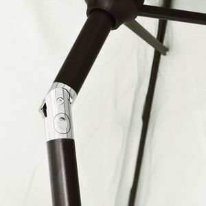 Ensemble parasol et base de jardin blanc sable et gris foncé - Product Image 6