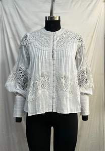 Blusa Elegante para Mujer, Camisa de Algodón Dobby de Manga Larga con Ajuste Cómodo para Uso Casual, Fiestas y Oficina - Product Image 2