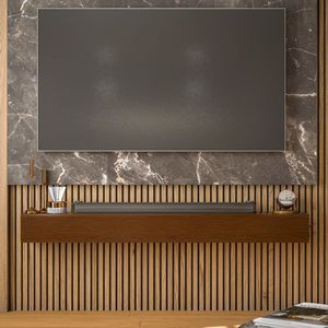 "Wall-Mounted Solid <b>Pine</b> Brown Floating <b>Shelf</b> for Fireplace Mantel" - Product Image 6