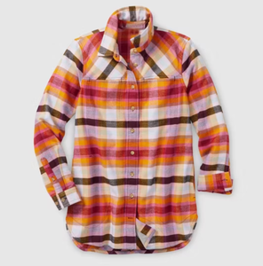 Chemise en flanelle à carreaux pour femmes grandes tailles, longue, décontractée, tendance pour l'automne et l'hiver, idéale pour l'extérieur - Product Image 5