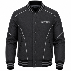 New High Quality Coated Varsity <b>Jacket</b> for Men Front Custom Logo Lightweight Winter Fashionable Outdoor Anti-Bacterial Design - Product Image 4