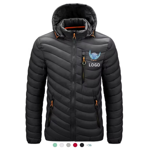 Veste d'hiver matelassée en coton pour homme, personnalisée, chaude, imperméable, respirante, coupe-vent, avec capuche amovible et col montant, de haute qualité - Product Image 2