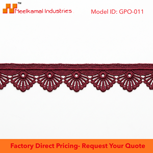 Encaje Guipur GPO de Vino Directo de Fábrica, Rollo de 20 Metros para Adornos de Dupatta, Mangas de Kurti, Cuellos y Costura Artesanal - Product Image 5