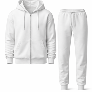 Wholesale Custom <b>Zip</b> <b>Up</b> Hoodie and Sweatpants Set for Bulk Orders - Manufacturer Direct - Product Image 1