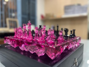 Custom Resin <b>Chess</b> <b>Board</b> Box <b>Set</b> <b>Chess</b> Pieces Luxury Handmade <b>Chess</b> Custom Resin <b>chess</b> <b>board</b> for gift - Product Image 1