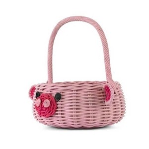 Cesta Rosa Tejida a Mano con Asa, la Mejor Opción para Almacenamiento de Juguetes, Portátil, para Hogar, Hotel, Guardería, Decoración de Habitación Infantil - Product Image 2