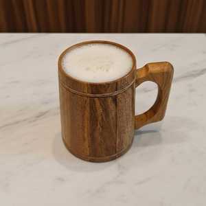 Tazas de madera hechas a mano de alta calidad y tazas de bebida con simulación de barril de madera, tazas dobles vikingas y para uso en bares artesanales - Product Image 6