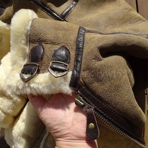 Shearling Men's Vintage Warm Fake Fur Genuine Leather <b>Jacket</b> B3 Bomber <b>Pilot</b> leather <b>jacket</b> for Men - Product Image 5