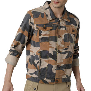 Veste en jean élégante pour homme, 100 % coton, respirante, coupe-vent, col rabattable, pour usage quotidien décontracté, fabriquée de manière durable - Product Image 1