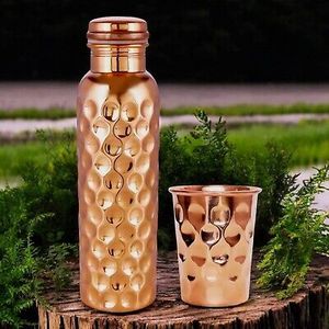 Bouteille en cuivre idéale pour les voyages, pour les modes de vie actifs, export en gros, marque privée et acheteurs internationaux en gros - Product Image 1