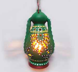 Farol Decorativo para el Hogar, Hecho a Mano, de Arcilla Cilíndrica, Ecológico y Resistente al Calor - Product Image 1