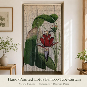 Natural Bamboo Beaded <b>Door</b> Curtains Eco Friendly Bead Curtain for Hotel Resort Home Restaurant Doorway Decor Wholesale - Product Image 3
