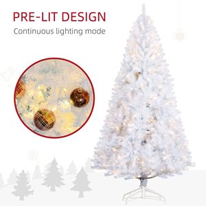 "7.5 FT Pre-Lit Artificial Christmas <b>Tree</b> with 500 Warm White <b>LED</b> Lights & 1346 Tips Realistic Branches & PE/PVC Material" - Product Image 5