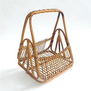 Porte-chaussons en rotin naturel, support de rangement pour magazines, porte-brochures, accessoires pour la maison et le bureau - Product Image 3