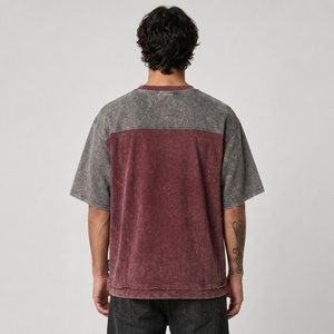 T-shirt 100% Coton Délavé à l'Acide pour Homme, Anti-Plis, Séchage Rapide, Coupe Classique, Haute Qualité, Écologique, Prix de Gros, 220g, Respirant - Product Image 4