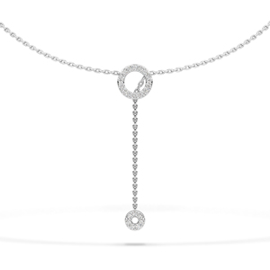 Elegante Collar de Diamantes de Corte Redondo con Cadena, Collar de Diamantes Naturales con Certificado IGI para Mujer, de la India - Product Image 3