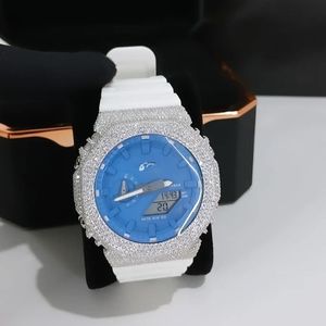 Buss Down Pass Diamond Tester GA2100 Lunette de montre Moissanite personnalisée entièrement sertie de pierres, accessoire de montre Moissanite - Product Image 6